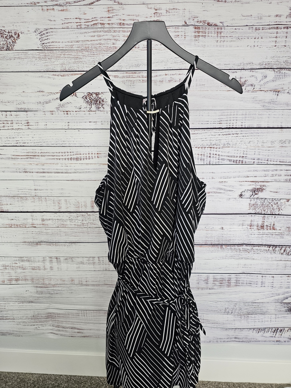 White House Black Market Halter Style Striped Dress